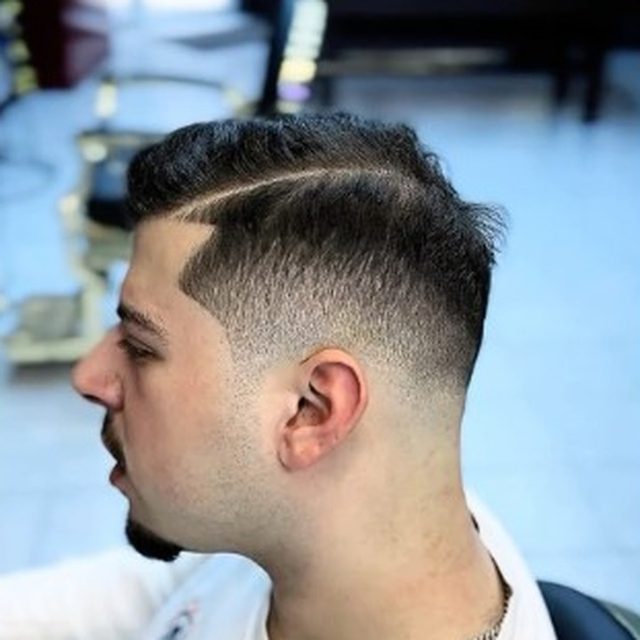 Skin fade met scherpe hairline
